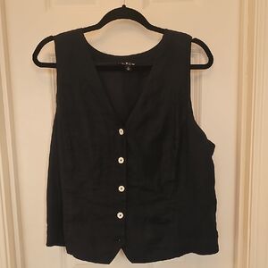 J. Crew Navt Sleeveless Button Down Shirt